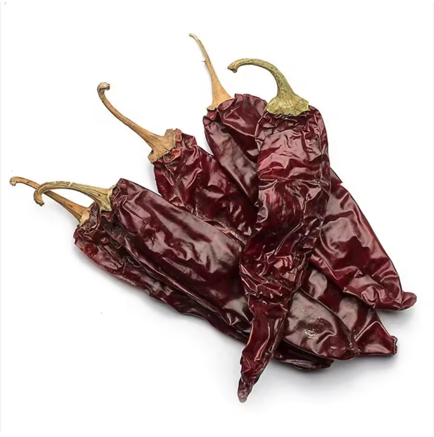 Dried dark red Indian chili pods